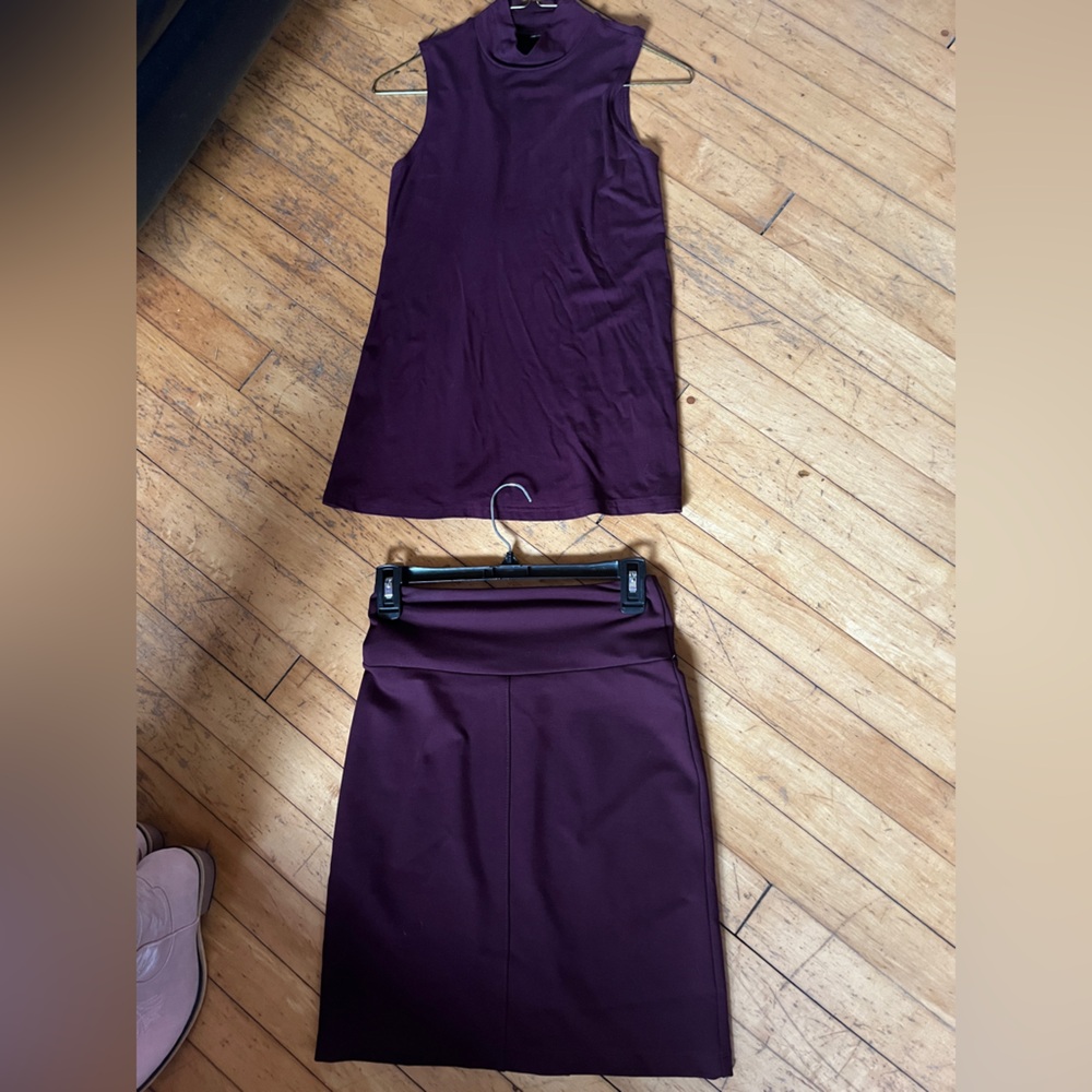 Elegant Purple Skirt and Top Set